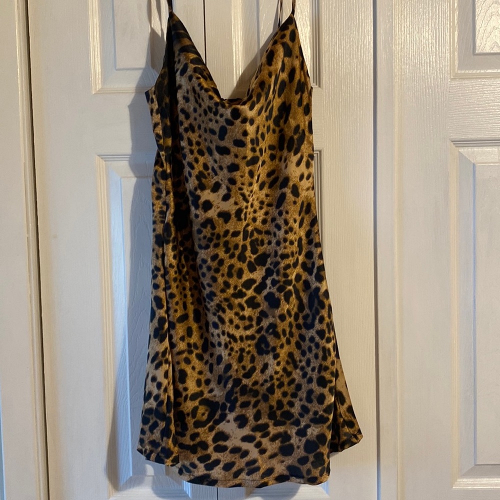 NEVER WORN leopard print dress